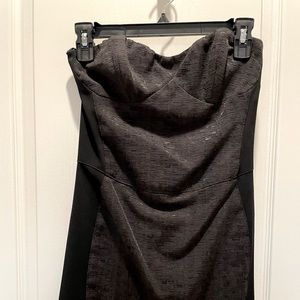 Black strapless dress